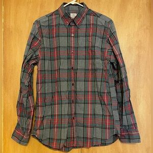 J Crew Plaid Long Sleeve Button Down Shirt